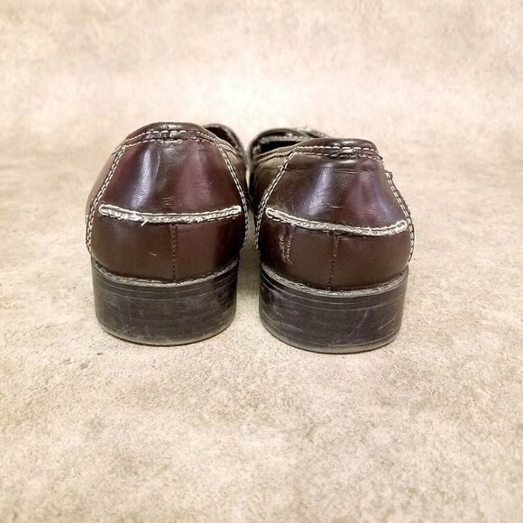 Predictions Womens 585591/10 Size 7 Brown Slip On Low Heel Loafers - Picture 7 of 10